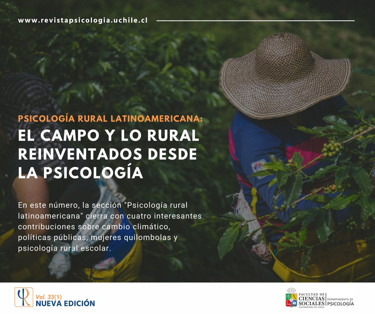 De la reciente publicación de nuestro último número, te invitamos a leer los cuatro artículos que dan cierre a la sección "Psicología rural latinoamericana", en shorturl.at/g9dZG