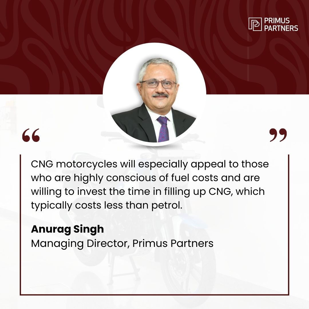 partners_primus's tweet image. In a feature by @OrielAstha11 in @business_today, our MD, @AnuragS39527412 highlights that CNG motorcycles will appeal to individuals who are aware of fuel costs and prefer CNG, which is generally cheaper and affordable. 

#AutomobileSector #CNGBikes