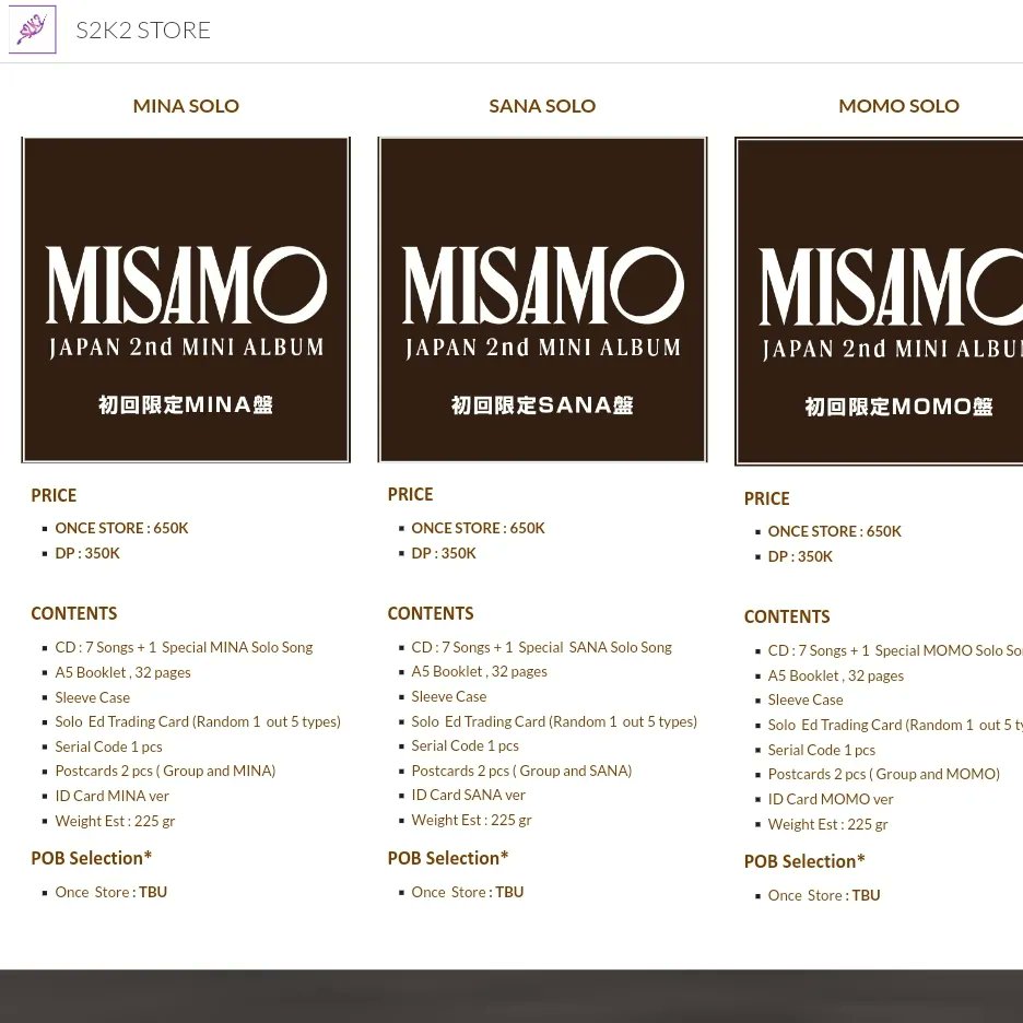 shasha_storage's tweet photo. OPEN PO #MISAMO 2ND MINI ALBUM 

- Batch 1 hingga 02 sept 
- Batch 2 hingga 02 oct 
- Release  30 Oct 
- ETA Mid Nov 2024
- harga sudah incl tax n shipping blum ongkir 

Order :  https://t.co/yi72sw7U5T

#MISAMO 
#MISAMO_JAPAN_2nd_MINI_ALBUM https://t.co/dlXlaw3Rbh