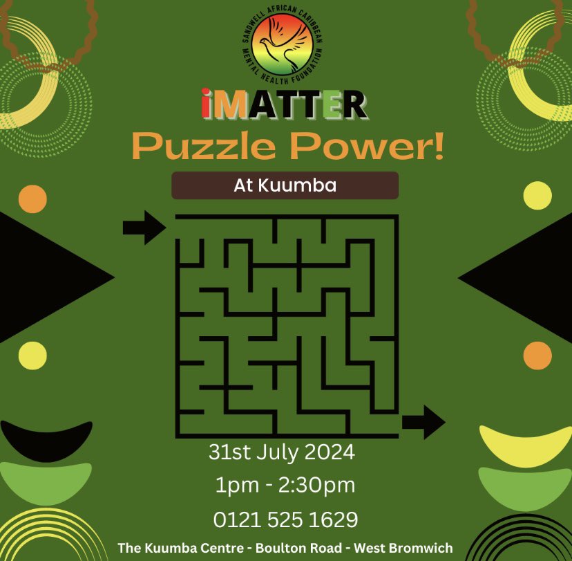 KuumbaF's tweet image. Join us tomorrow for iMATTER’s Puzzle Power session! 🧩An afternoon full of #puzzlesolving and #boardgame challenges. We hope to see you there