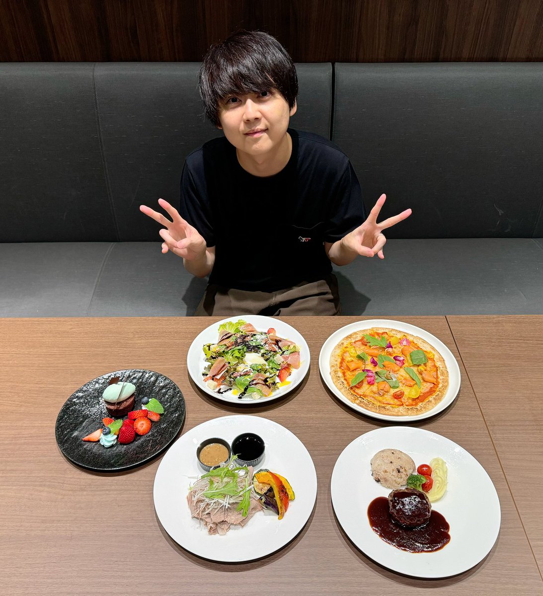 そよぎフラクタル＆#梶裕貴』コラボカフェ🫖 #梵そよぎ 描きおろしは