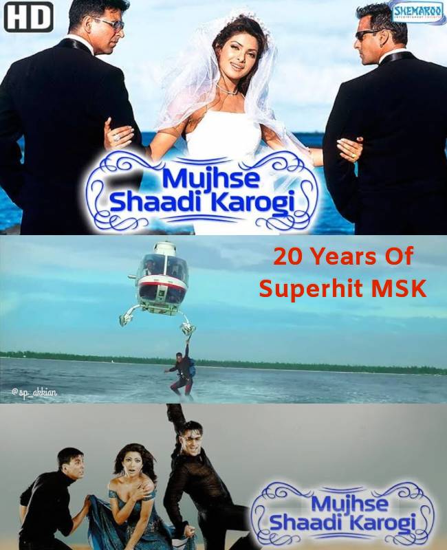 sp_akkian's tweet photo. 20 YEARS MARK OF #MSG ❤️
AND SUNNY CHARACTER👑
A Beautiful Romantic Comedy Film by #DavidDhawan & Terrific performance by @akshaykumar sir @BeingSalmanKhan 💥
We want #MSG2 @WardaNadiadwala mam
#AkshayKumar #SalmanKhan
@NGEMovies #SajidNadidwala
#20YearsOfMujhseShaadiKarogi https://t.co/g62D0zJLHu
