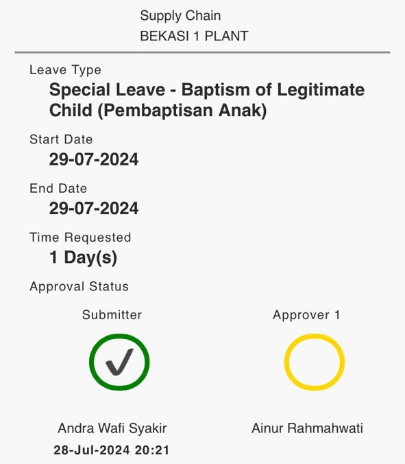 Bisa bisana salah ngisi cuti