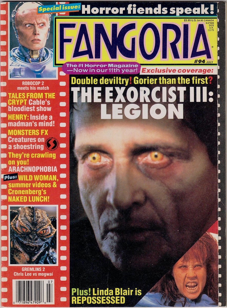 EugWSerra's tweet photo. On August 17, 1990, The Exorcist III first scared the hell out of audiences with THAT jump scare. #TheExorcistIII #GeorgeCScott
#EdFlanders #JasonMiller
#ScottWilson #NicolWilliamson
#BradDourif #Fangoria #Fangoria94 https://t.co/X0l0cL9b8m