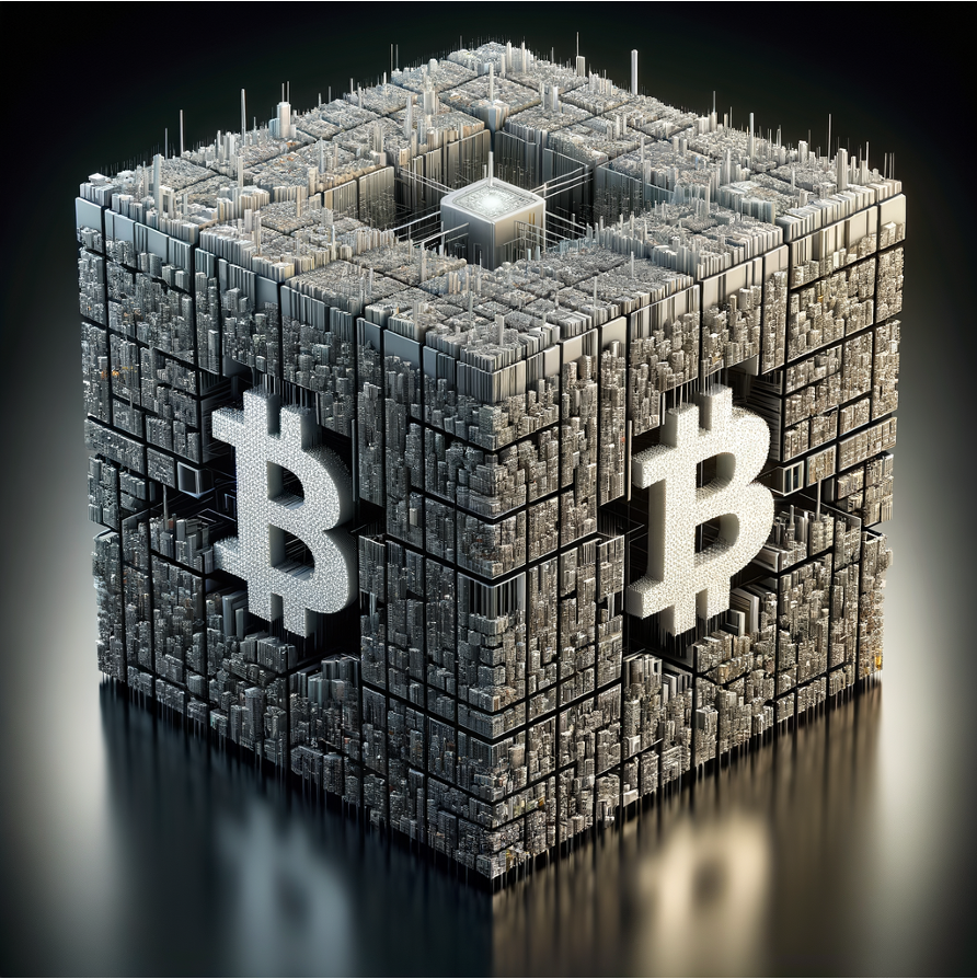 saylor's tweet image. Cyber Manhattan is 276³ blocks of #Bitcoin.