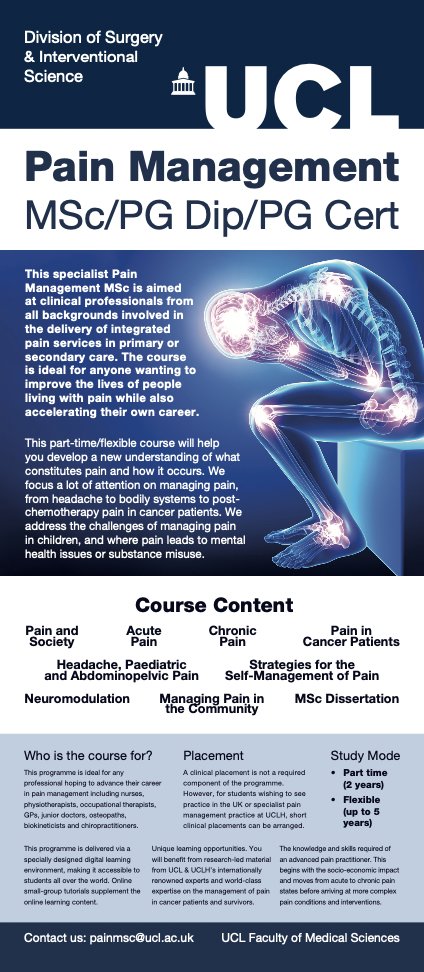 UCL Pain Management MSc tweet media