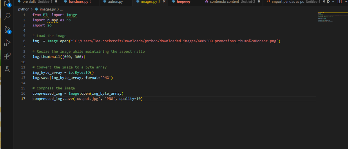 leeclee2024's tweet image. Day 13 of #100DaysOfCode 
Attempting compressing images with Python, and need some HELP.
I want to keep the width and height the same im just trying to compress the image size from 100kb to less. below code doesn't compress?
#pythonprogramming  #Python