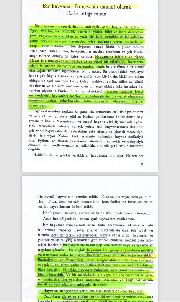 UKaanIsbasaran's tweet photo. Tarihe not düşmek adına, çıkarılan sokak hayvanları yasa tasarısı ile Cumhuriyet tarihimizdeki tarihsel süreci ve sürecin nereden nereye evrilmiş olduğunu maddelerle aşağıda yazmak isterim (Not: maddeleri Yönetim kurulu üyesi olduğum Ankara merkezli Koleksiyoncular Derneğimizdeki konuşmalardan derledim);

1) Ankara’nın kayda alınan en eski sokak hayvanları 1922 Ekim ve Aralık. Albert Kahn ve Mehasin Film Atölyesinden (ekte videoyu görebilirsiniz)

2)Cumhuriyet tarihindeki ilk hayvan sergimiz 8 Ekim 1927 Tarihli Hakimiyet-i Milliye Gazetesi Hayvan Sergisi Yarışmasını görselde görebilirsiniz

3) 2 Şubat 1936 tarihli Ulus Gazetesi'nde neredeyse tam sayfa şu haber çıkar: "Memleketin servetlerinin başında gelen hayvanlarımızın sağlığını korumak için Cumhuriyet'in kurduğu müessese: ANKARA HAYVAN HASTANESİ. Ekteki 1944 haritasından Ankara hayvan hastanesinin Etlik Caddesindeki yerini görebilirsiniz (şu an 2. Askeri inzibat bölge komutanlığı olarak kullanılıyor)

4) Dönemin Atatürk orman çiftliği hayvanat bahçesi müdürü ve GEE’de resim bölüm başkanı Necdet Pençe’nin hazırladığı kitapta bahçedeki hayvanların tanıtımı ve ziyaretçilerin hayvan psikolojisini de bozmaması gereken nezaket kuralları yazılmıştır. (Görsel ektedir)

5) 2004’te çıkan yasa Cumhuriyet tarihinin ilk hayvan hakları yasasıdır. Madde 6’da “Kısırlaştır, aşılat ve yerinde yaşat” denmiştir.

6) Malesef 30 Temmuz 2024 günü sokak hayvalarının toplanılıp belirli bir süre sonunda uyutulması kararı verilmiştir…

Özet olarak; Cumhuriyet dönemimizde tarihsel sürece baktığımızda hayvansever bir toplumuz.
Türkiye sınırları içerisinde çevresiyle, hayvanıyla insanıyla hepsini koruyarak bir arada yaşatmak için herkes bilinçlenmelidir. Aksi halde yeni yetişecek nesiller için sosyolojik bir travmaya dönüşme olasılığı vardır. 

Umarım yasa yapanlar, politika üretenler ve bütün kurumlar sosyolojik olarak da inceleme yapıp kararı gözden geçirip bütün toplumu birleştirici bir değişiklikle revize ederler ve 2004 yılında ilk hayvan hakları yasasındaki kısırlaştır, aşılat ve yaşat maddesi uygulanır.