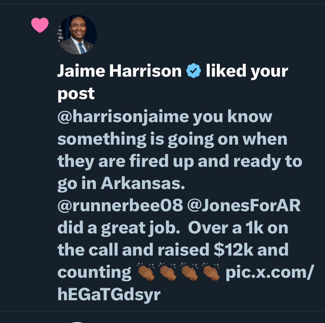 We are fired up in Arkansas! #HarrisForPresident 🇺🇸