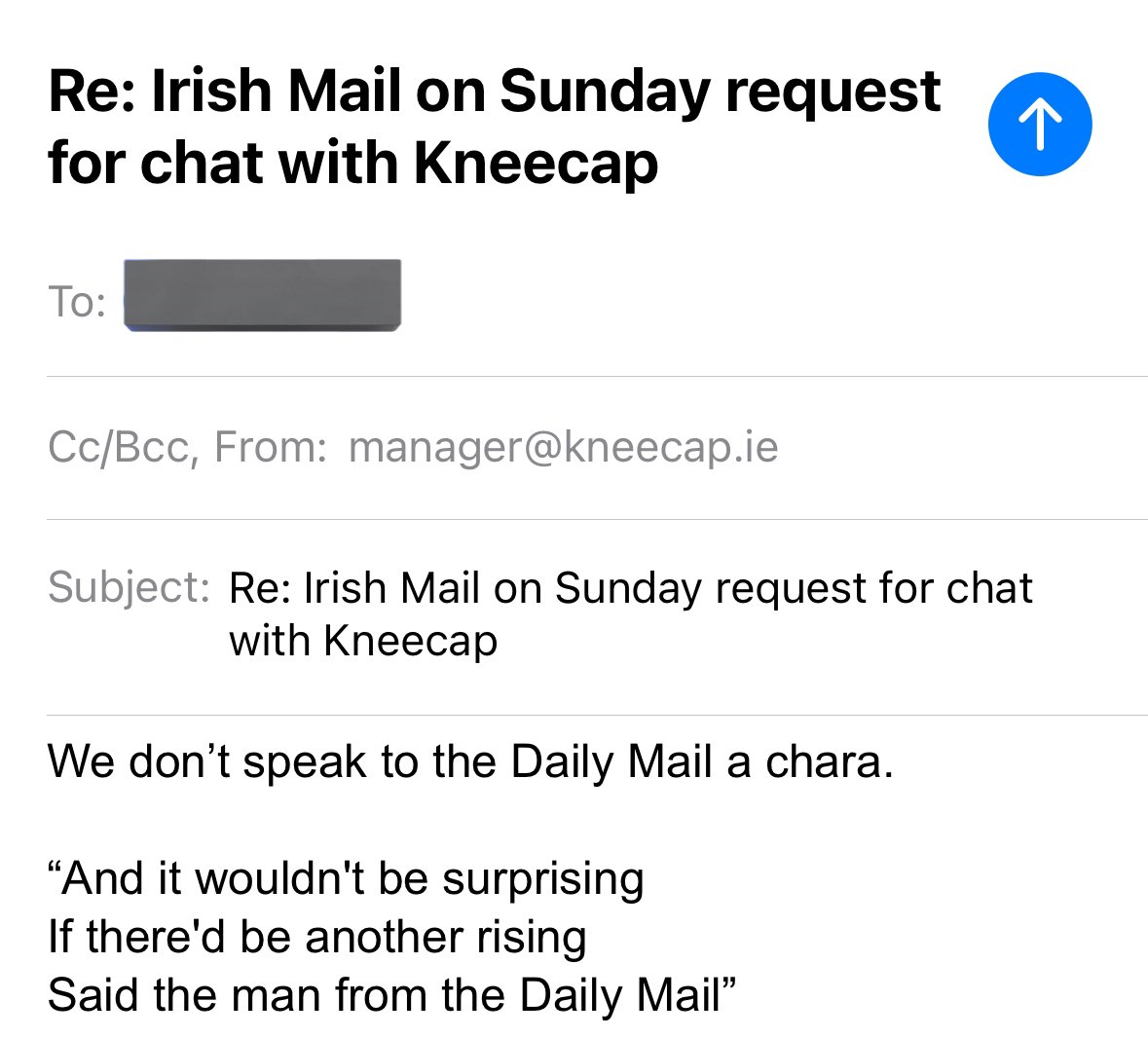 KNEECAPCEOL's tweet photo. Oh Ireland is a very funny place Sir https://t.co/t7cpwp5wb7