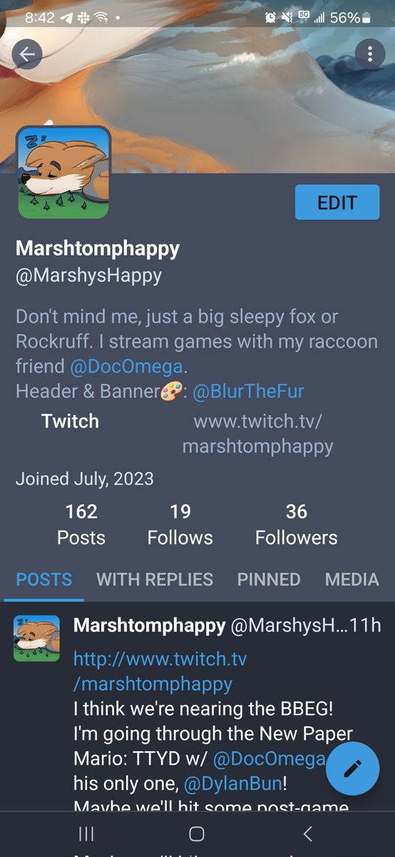 MarshysHappy's tweet photo. I forgot to make more posts yesterday aaaaa
Long story short, I wanna stop using the Twitter app altogether so I'm posting my Sky and Masto accounts here as pics in case the site mutes such things or whatever. Elephant account is more sfw than the sky account. Have a good one! https://t.co/A0O1UOKwwl