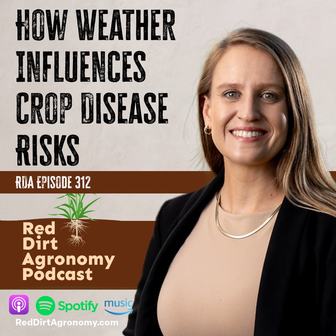 RDA Episode 312 is LIVE 👉apple.co/46t7Hpf

“When conditions are favorable for crop development, they are also favorable for disease development.”  <a href="/MahDuffeck/">Maíra Duffeck 🌾🍄🦠🔎🔬💻📊👩‍🔬👩🏼‍💻</a> 

See how this influences disease development in Oklahoma crops!

Learn more at RedDirtAgronomy.com