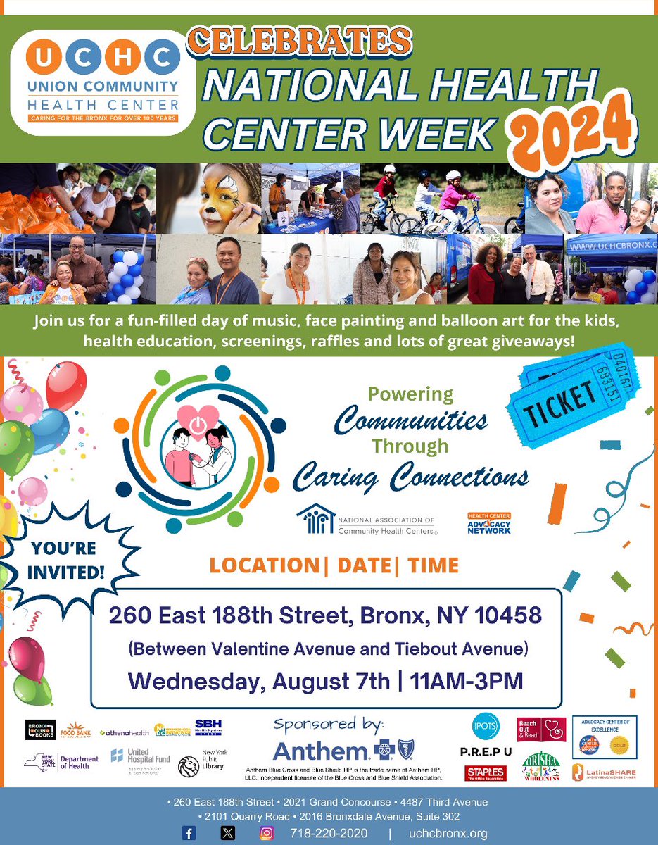 CommunityK2's tweet image. Union Community Health Center will be holding its Patient Appreciation Day on August 7th.