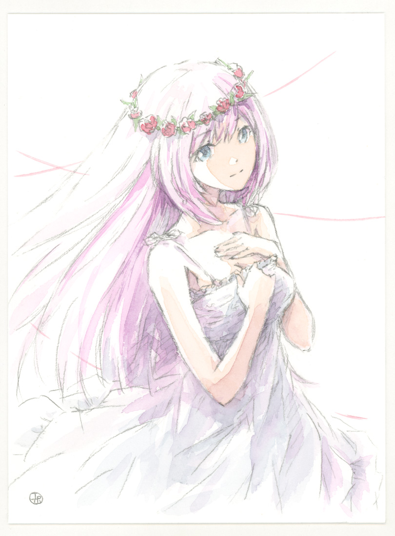 巡音ルカ 「シフォンワンピースなルカさん描きました!」|エポキシパテのイラスト