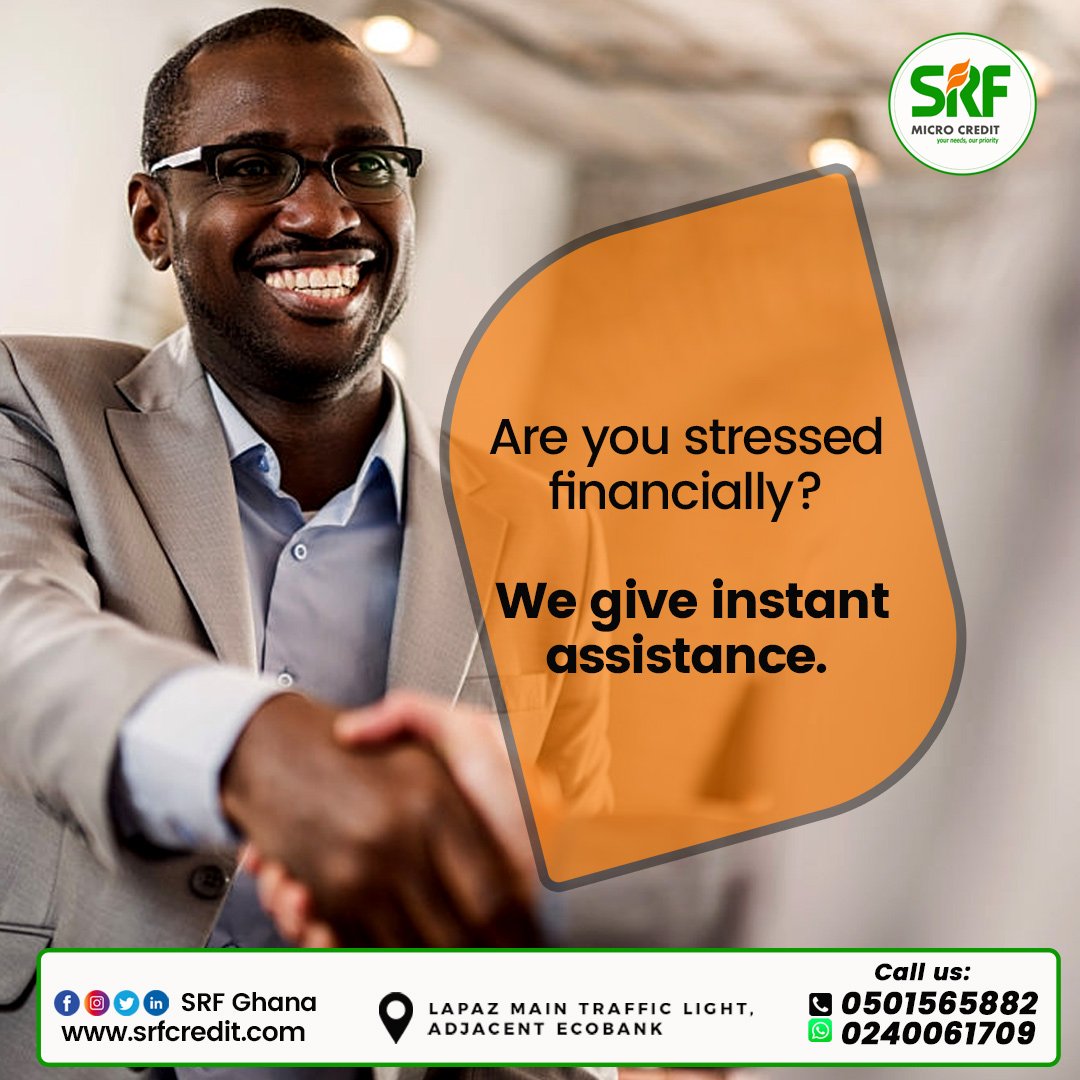 srfmoneylending's tweet photo. Solve that urgent need with our personal loan.
It’s quick and efficient.
Reach out today if you live in Accra.
Contacts: 0240061709/0575621363
#quickloans #reliableloans #bussinesloans #grouploans #srfmicrocredit https://t.co/eQ4lPKGDHY