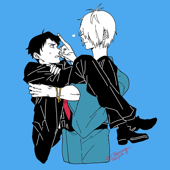 おひめさま抱っこし合う父水 