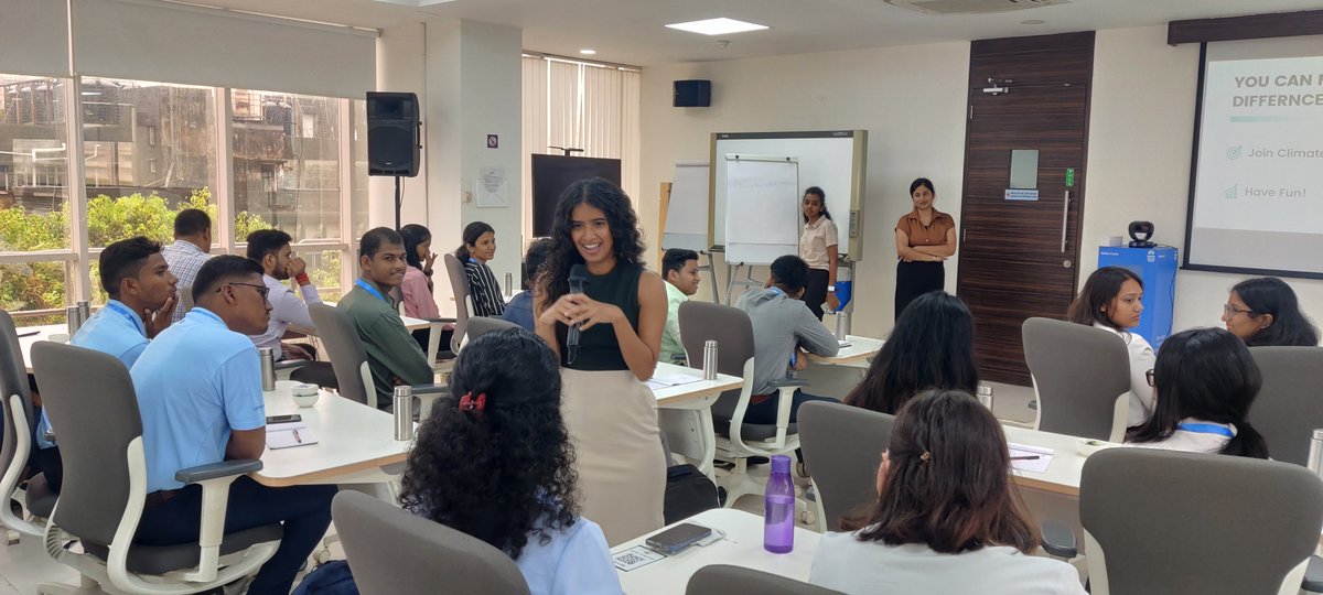 TataPower (@tatapower) on Twitter photo A huge shoutout to the dynamic <a href="/PrachiShe/">Prachi Shevgaonkar</a> , Founder of Cool The Globe App and our Climate Ambassador, for joining us in welcoming a batch of 150 new talent through a hyper-interactive session on Climate Conservation.
Prachi's passion for sustainability inspired our newcomers to A huge shoutout to the dynamic <a href="/PrachiShe/">Prachi Shevgaonkar</a> , Founder of Cool The Globe App and our Climate Ambassador, for joining us in welcoming a batch of 150 new talent through a hyper-interactive session on Climate Conservation.
Prachi's passion for sustainability inspired our newcomers to