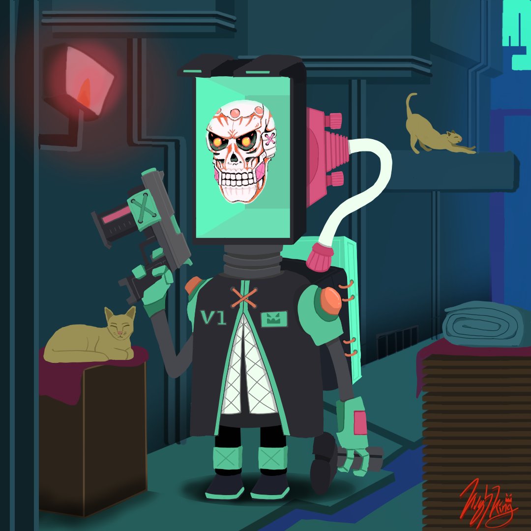 HighKing_art's tweet photo. Character Concept Design

Name : Vy_One ( Monitor + virus + HDMI + motherboad)
Type : New-gen AI Hitman

#characterdesign #skull #vilain #art #miku #hitman #highkingredart https://t.co/eovvrUz2g7