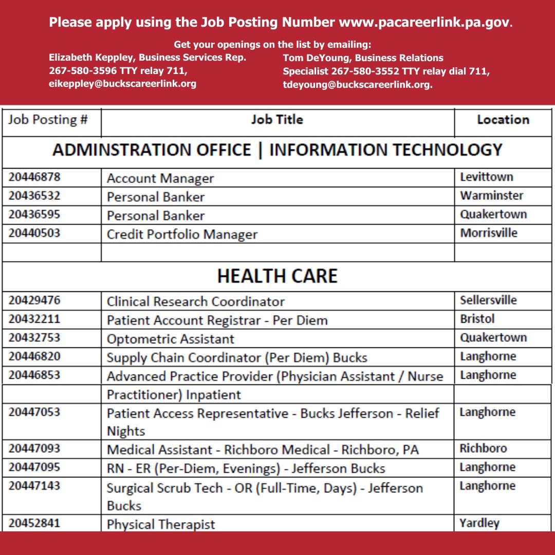 PA CareerLink® Bucks County tweet media