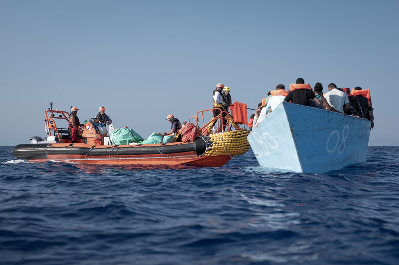 This morning, #OceanViking rescued two overcrowded wooden boats in the Libyan Search and Rescue Region after being spotted from the bridge. Among survivors are 9 unaccompanied minors. 

There are now 196 people onboard being taken care of by the teams of <a href="/sosmedintl/">SOS MEDITERRANEE</a> and <a href="/ifrc/">IFRC</a>. ⬇️