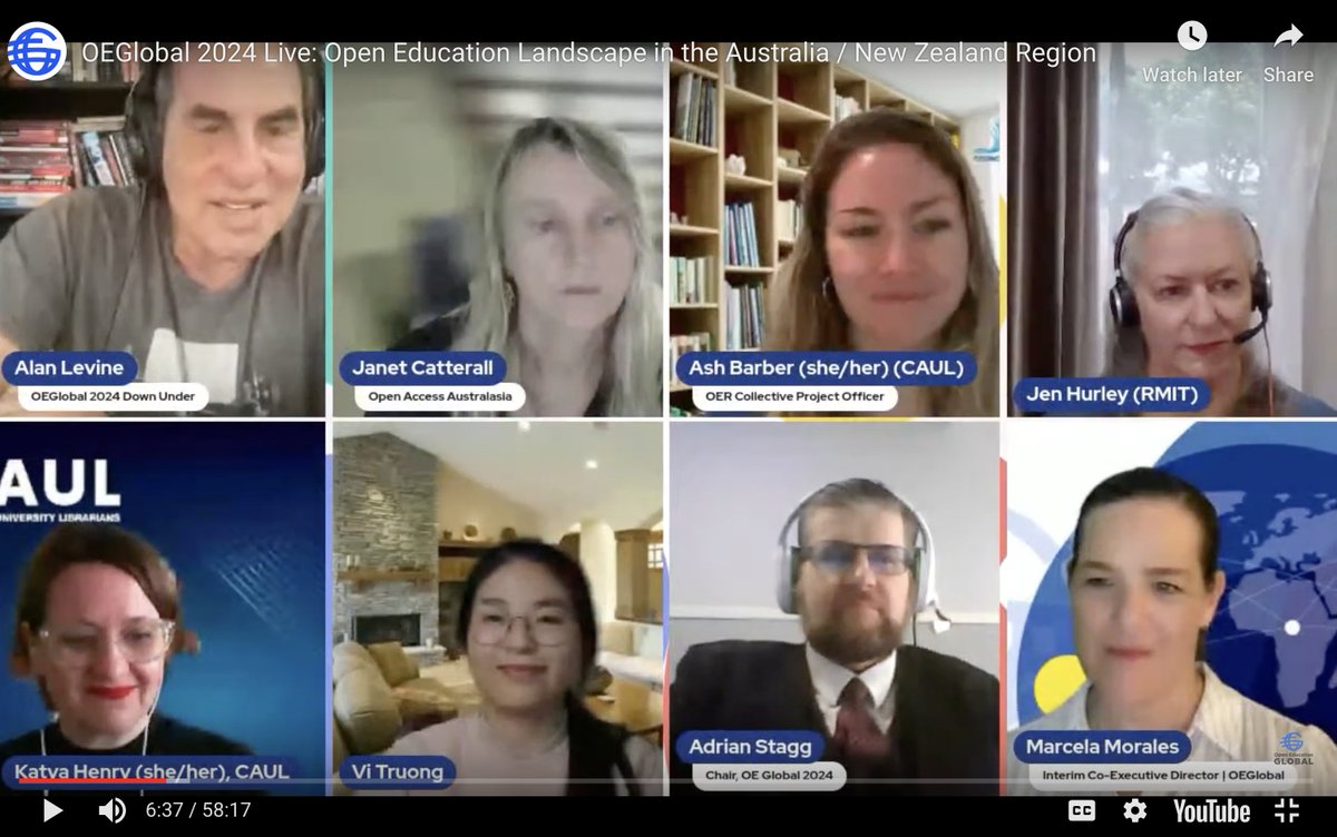 OpenEdGlobal's tweet photo. #ICYMI: 
Last week, in #OEGlobal Live's 
#OEGlobal24 focus, Alan Levine hosted #openeducators and representatives from key #openorganizations in the Oceania region.

Watch it here  🔎 https://t.co/XCXZxNXLFC

1/2 https://t.co/O6cRyrGOhn