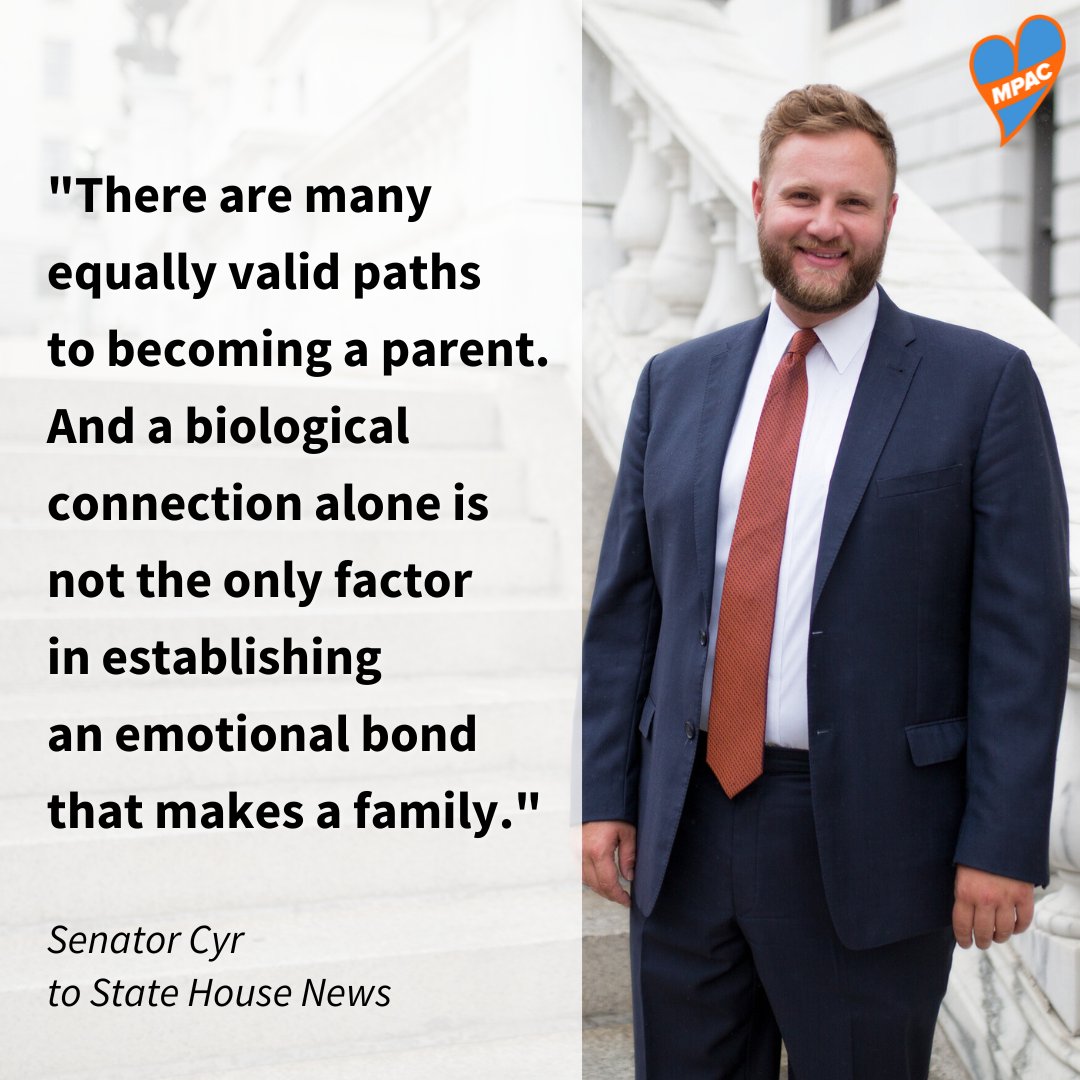 Families formed through assisted reproduction deserve the same legal protections as any other. Our families need the #MassParentage Act.

Thanks <a href="/JulianCyr/">Julian Cyr</a> for sharing why the bill matters to you. Full article from <a href="/statehousenews/">State House News</a>: bit.ly/3SufnSu (paywall)

#mapoli
