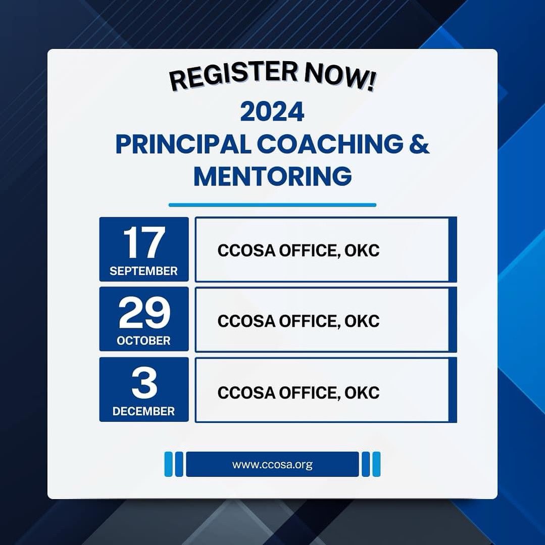 Are you a veteran education leader? Join our cohort to learn how to mentor, support, and coach principals.

Register now at: ccosa.org/professional-l…

#CCOSA