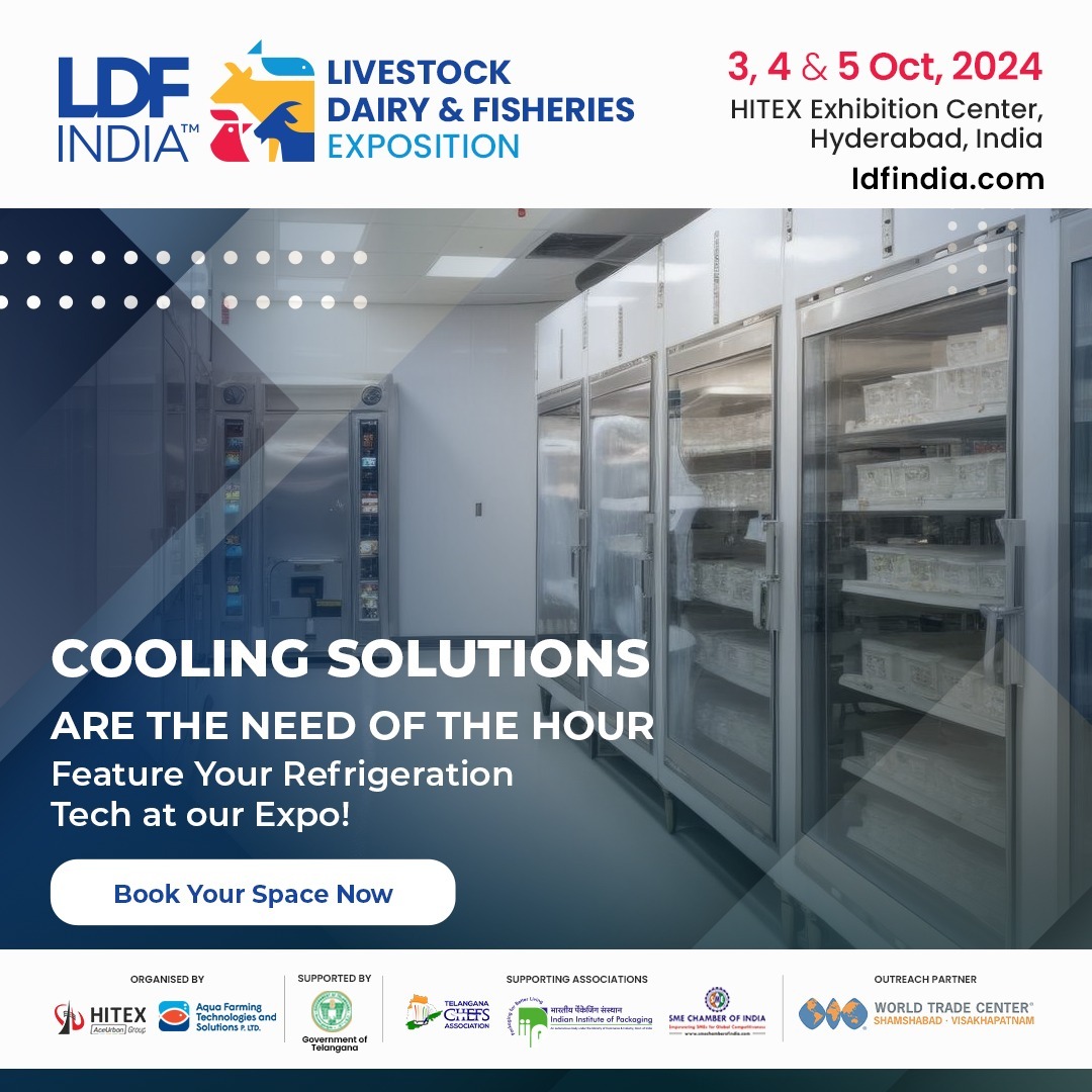 LDF_INDIA's tweet photo. Have top-notch cooling solutions?

LDF 2024 is the go-to platform to feature your refrigeration technology and make a difference in post-harvest processes. Join us now!

Book your Stall Today!
Register Here : https://t.co/c7eNXGqDGz

#LDF #JoinUs https://t.co/BXJiELPF2g