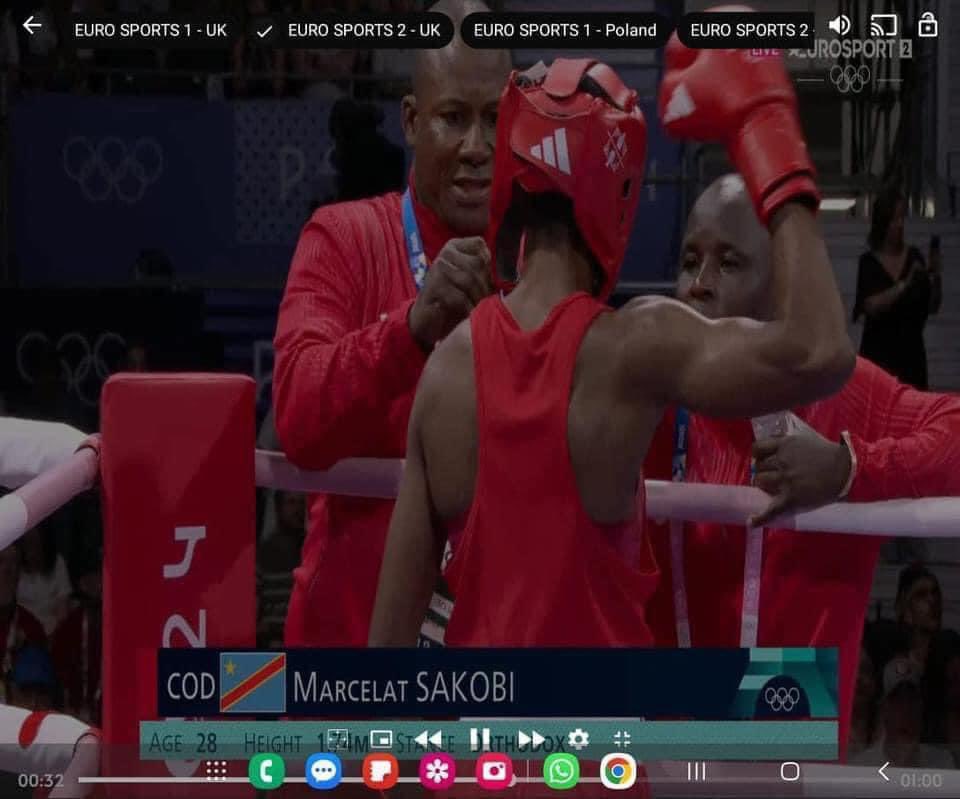 #JOparis2024: RdC encore une défaite 😰😰😰🦶

[🥊] Inconsolables 😢

Marcelat Sakobi et Marine Camara sont éliminées des Jeux Olympiques suite à leur défaite en 1/16e de finale.

La médaillée d'or aux championnats d'Afrique de Brazzaville de 2023 a perdu aux points (3-2) 🇨🇩