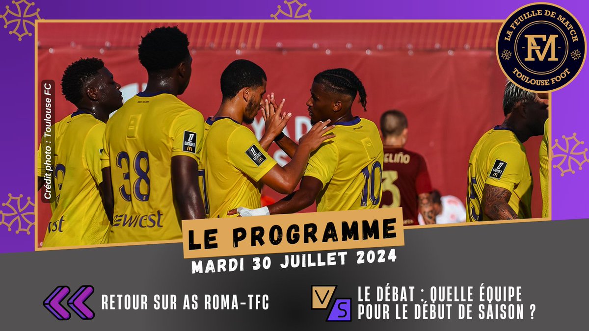 FDMToulouseFoot's tweet photo. 📻C'est parti pour la #FDMToulouse Foot sur @radiooccitania 98.3FM & en vidéo
▶️Actus du TFC & point mercato
▶️Retour sur #ROMATFC #PrépaTFC
▶️Le débat : quel effectif pour le début de saison ?
🔴Nous suivre en direct sur nos différentes plateformes➡️ https://t.co/bwD9OykTkN https://t.co/fvR0U7nIRk
