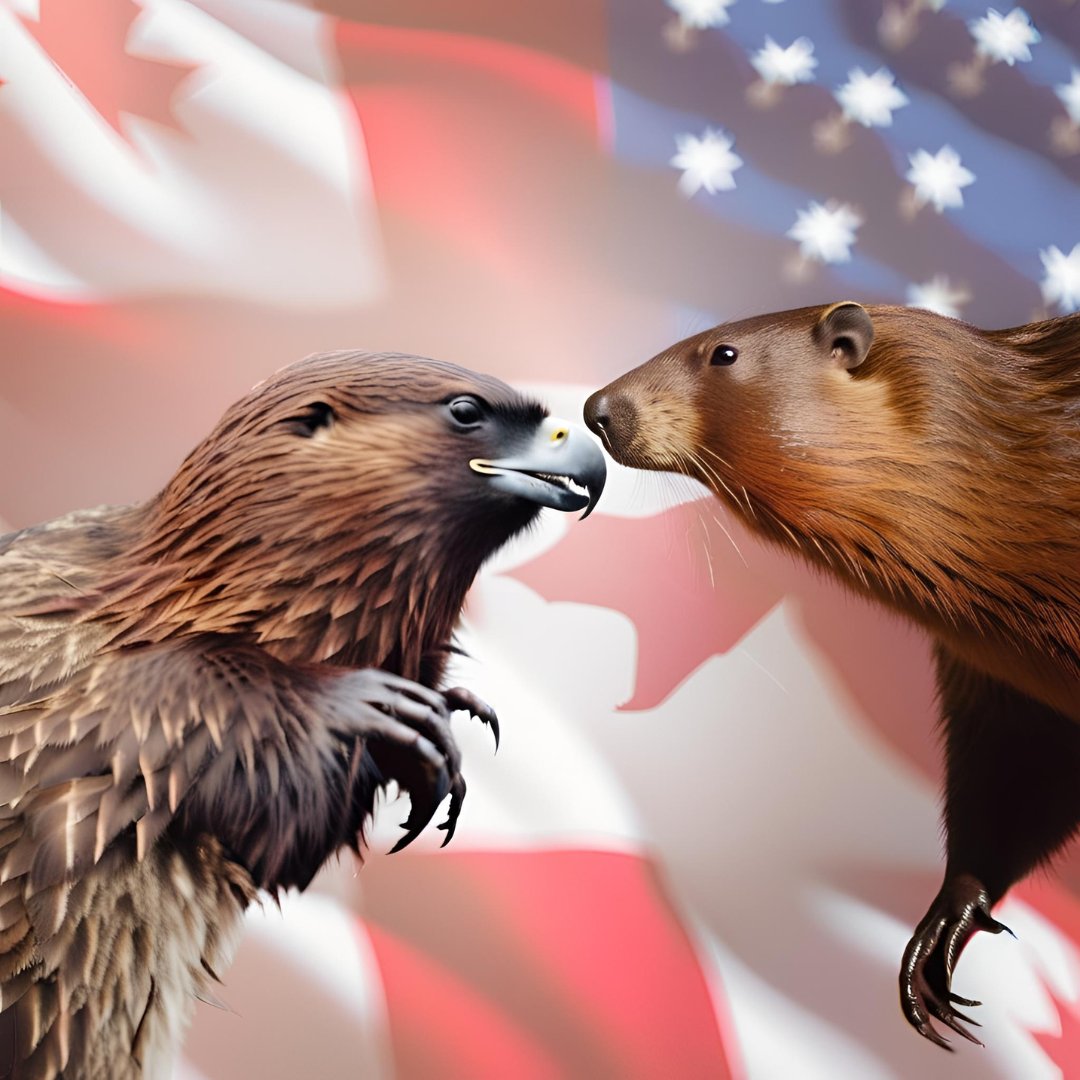 usembassyottawa's tweet image. Happy Friendship Day, @CanEmbUSA!  
 
We asked AI to generate an image of an eagle and beaver to represent our strong friendship. The result? Let's just say AI still has a lot to learn about animal anatomy. But our friendship? Masterpiece material.