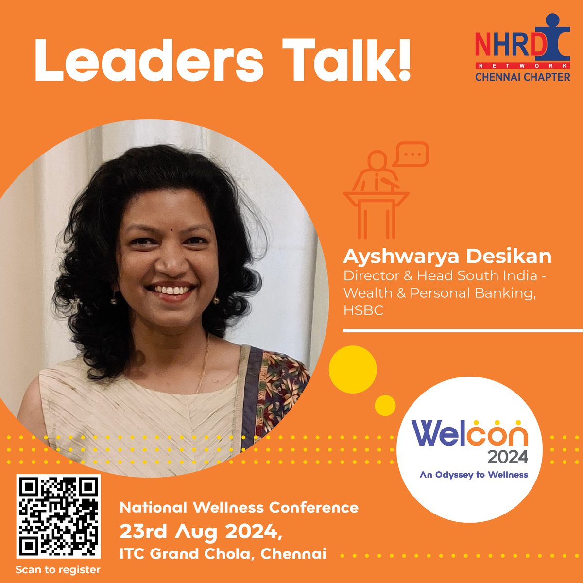 NhrdChennai's tweet photo. 🎉 Excited to announce our next speaker for the National Wellness Conference: Ayshwarya Desikan! 

Get ready for inspiring insights and groundbreaking ideas in wellness. Stay tuned for more updates and join us in making wellness a priority!🌿 #Welcon24 https://t.co/j6p3AECcEn