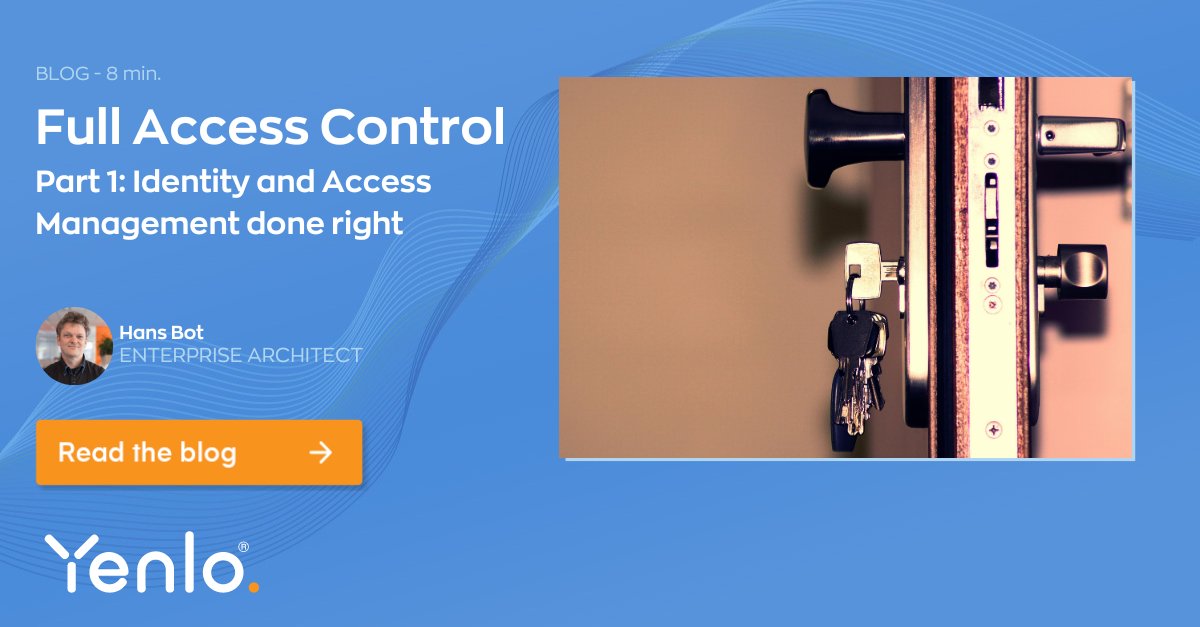 🔒 Ready to rethink Identity and Access Management?
Check out Part 1 of Hans Bot's series on full access control, where he shares insights on unifying identity systems and implementing the principle of least privilege.
Curious? Read more here! 👇

bit.ly/3LHD2Lv

#IAM