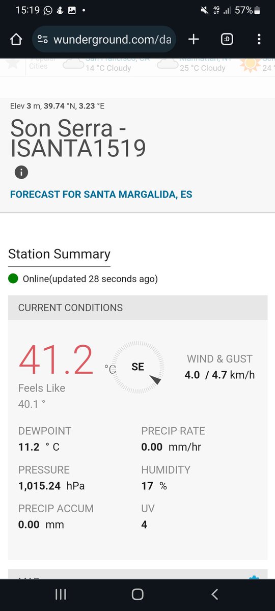 Ara mateix 41°C a Son serra de Marina !!!!