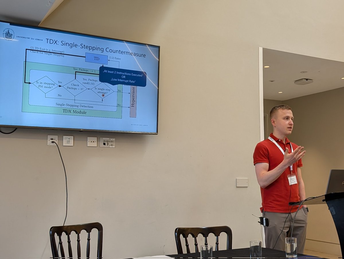 UKRISE (@uk_rise) on Twitter photo Excellent talks on the insecurity of Confidential VMs and mitigations against attacks at the <a href="/UK_RISE/">UKRISE</a> Summer School by <a href="/shw3ta_shinde/">Shweta Shinde</a> <a href="/ETH_en/">ETH Zurich</a> and <a href="/lucawilkeUzL/">Luca Wilke</a>. Excellent talks on the insecurity of Confidential VMs and mitigations against attacks at the <a href="/UK_RISE/">UKRISE</a> Summer School by <a href="/shw3ta_shinde/">Shweta Shinde</a> <a href="/ETH_en/">ETH Zurich</a> and <a href="/lucawilkeUzL/">Luca Wilke</a>.