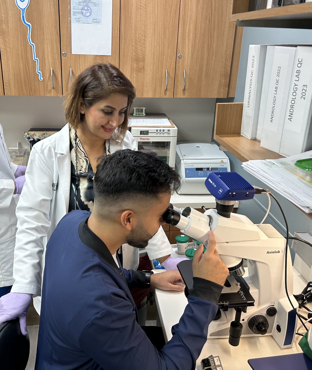 AkhilMuthigi's tweet image. Thrilled to announce Dr. Kajal Khodamoradi @kajalkmdi as the new @HMethodistUro Andrology lab director!

She comes with her PhD in reproductive biology, HCLD certification, and basic science research. 
(she also taught me how to use a microscope!)

Excited for what's to come 🚀