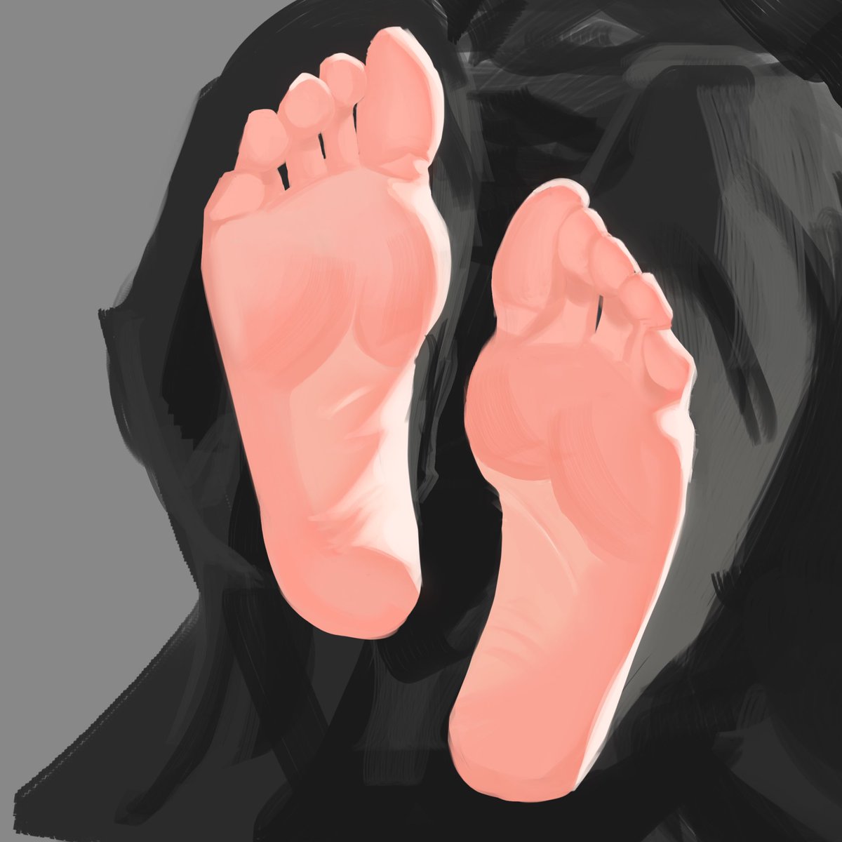 salreon's tweet photo. Here some feet again ! I might keep the draw easy these days it’s very super hot and I basically can’t focus much #feet #drawing #noai #sole https://t.co/O8mUAk9C3i