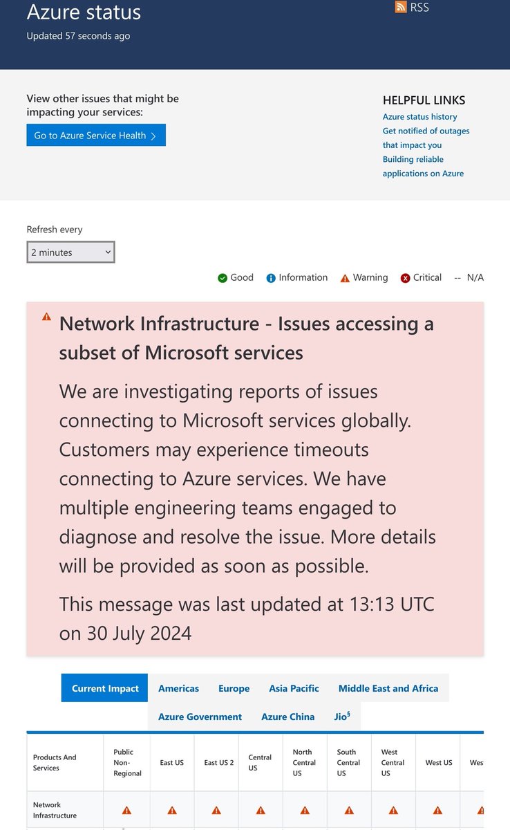 Not a great day for Microsoft Azure in Europe

azure.status.microsoft