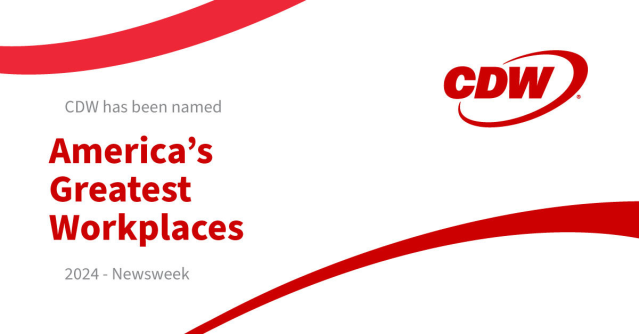Thrilled to share that <a href="/CDWCorp/">CDW Corporation</a> has been named one of 2024 America’s Greatest Workplaces by Newsweek! 🏆 Learn more about this tremendous honor and explore the list. #LifeAtCDW #WorkCulture dy.si/bnxUhA2