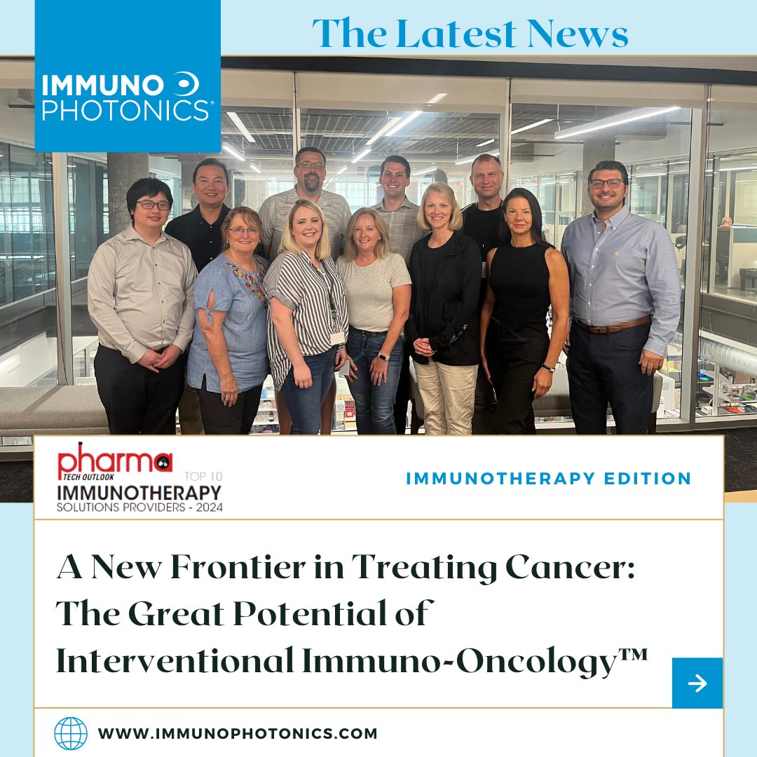 Immunophotonics featured in Pharma Tech Outlook magazine. Immunophotonics innovative approach could transform standard treatments into powerful immunotherapies with IP-001 turning every procedure into an opportunity to mobilize the body’s natural immune system against cancer.