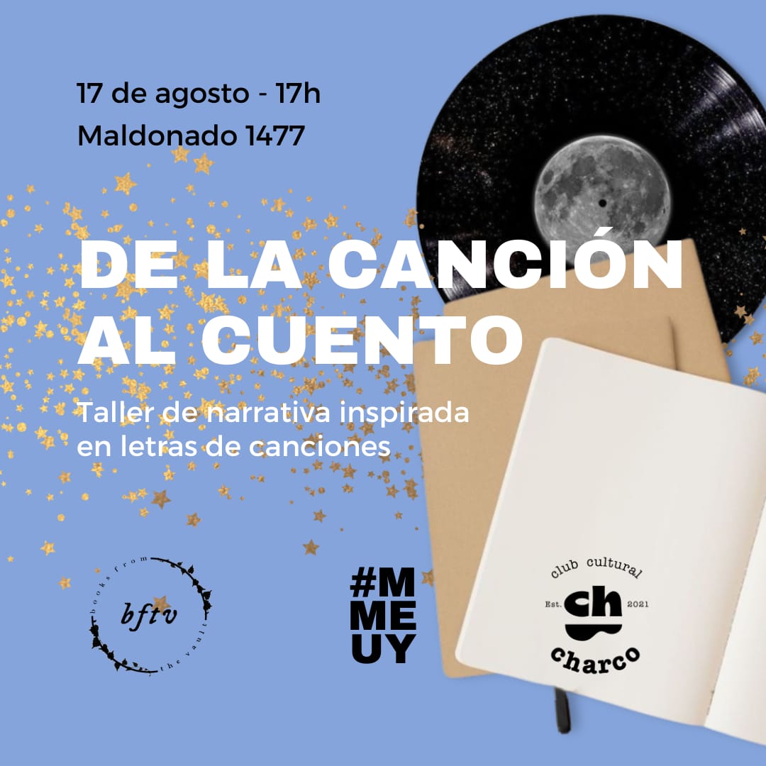 megamaratonuy's tweet photo. El sábado 17 de agosto a las 17 h. te esperamos en @cccharco para que compartir un taller de narrativa inspirada en letras de canciones. Nos unimos al club de lectura swiftie Books from the vault para escribir textos inspirados en la narrativa que podemos encontrar en la música. https://t.co/GRGxvUYtVa