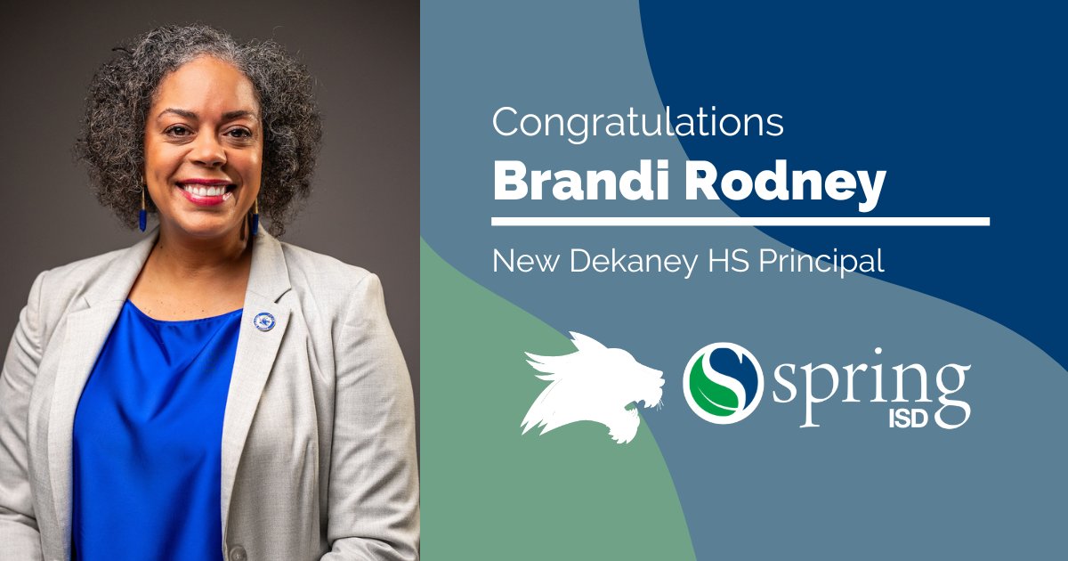 Spring ISD (@springisd) on Twitter photo 🎉 Congrats to Brandi Rodney, the new <a href="/Dekaneywildcat/">Dekaney High School</a> principal! With 20+ years in education, she's served Spring ISD for 12 years at Hirsch ES and Westfield HS, excelling as Dekaney's Associate Principal and Lead Administrator. We're thrilled to see her lead Dekaney! 🎉 Congrats to Brandi Rodney, the new <a href="/Dekaneywildcat/">Dekaney High School</a> principal! With 20+ years in education, she's served Spring ISD for 12 years at Hirsch ES and Westfield HS, excelling as Dekaney's Associate Principal and Lead Administrator. We're thrilled to see her lead Dekaney!
