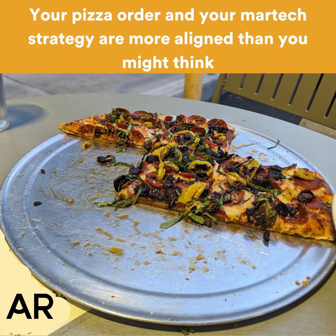 You've probably perfected your pizza order. Have you ever put the thought process behind your pizza order towards your marketing technology? Check out our blog post to see how you can benefit from thinking about MarTech like pizza!

Read it here: hubs.ly/Q02HHrGq0