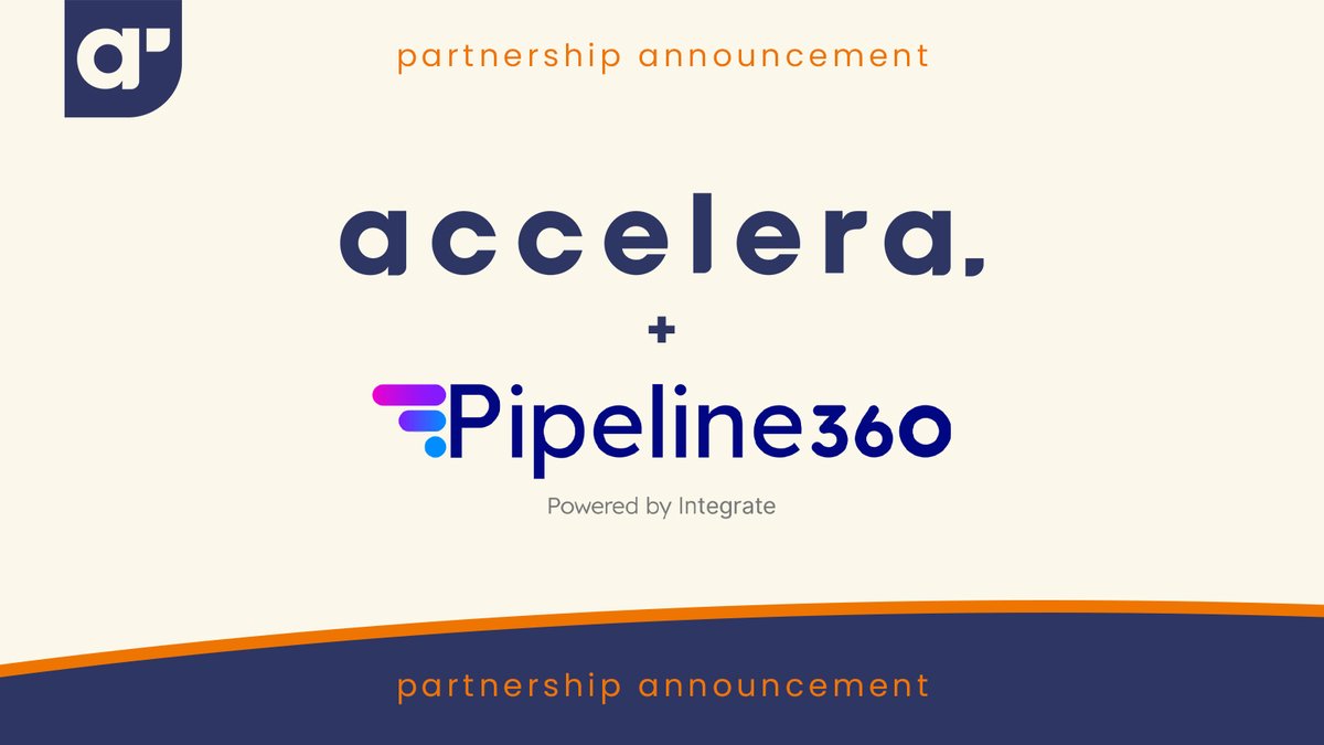 Accelera Agency (@acceleraagency) on Twitter photo We thought it was about time we formally shared our valued partners with you!
We'll be sharing our new partners page on our website, keep an eye out to see who's next: accelera-agency.com/our-partners
To start us off, we're pleased to share our partnerships with <a href="/pipeline360/">Pipeline360</a> and Bython! We thought it was about time we formally shared our valued partners with you!
We'll be sharing our new partners page on our website, keep an eye out to see who's next: accelera-agency.com/our-partners
To start us off, we're pleased to share our partnerships with <a href="/pipeline360/">Pipeline360</a> and Bython!