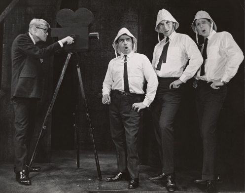 #TheatreThursday #TheaterThursday is coming up Aug. 1! 🎭🎭♥️♥️ Join us with your favorite theatre-related images and text.  Use # for a RP! 🎭🌹🎭🌹

📷 The cast of 1962's stage production of "Beyond the Fringe" included Dudley Moore and Peter Cook.