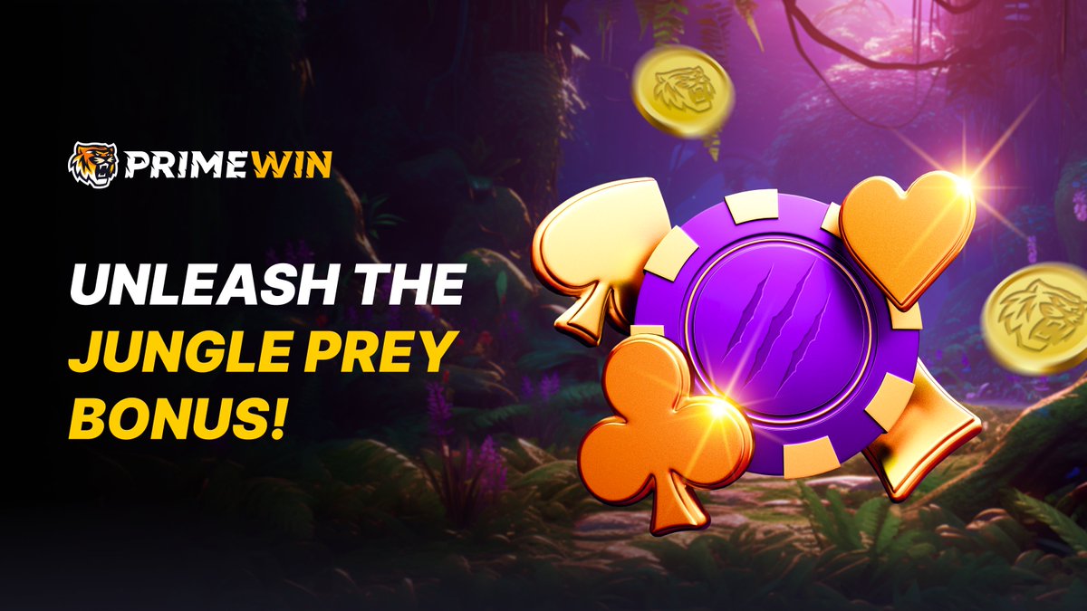 primewin_online's tweet image. 🦁🌿 Jungle Prey Bonus Every Tuesday! 🌿🦁

Enter JUNGLE, deposit €25+, and get a 20% Reload Bonus up to €200! Embark on your jungle adventure and win big! 🌟💰

#PrimeWinCasino #JunglePreyBonus #TuesdayBonus #BigWins #PrimeJungle #ReloadBonus
