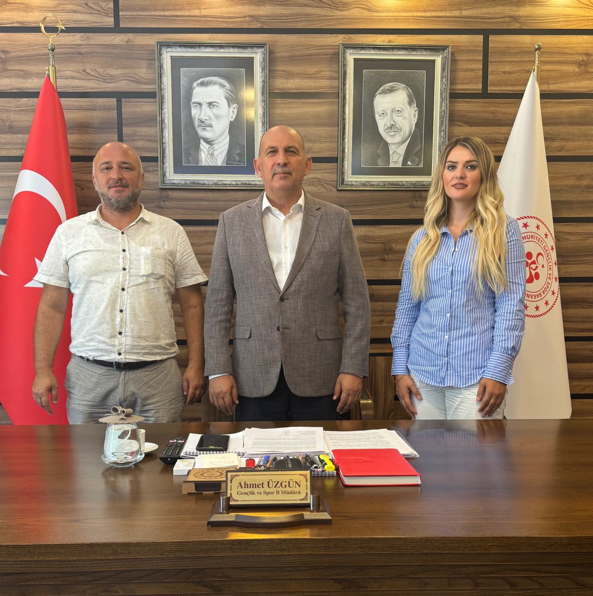 avebrubayrak's tweet photo. Gençlik ve Spor İl Müdürümüz Sn Ahmet Üzgün’ü ziyaret ettik, misafirperverliği için müdürümüze teşekkür ederiz. https://t.co/wXPM0wf8hF