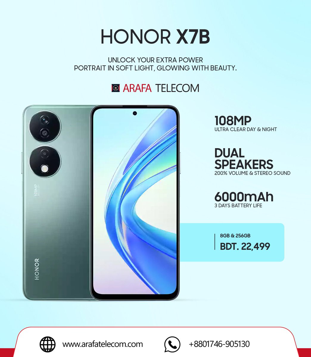 TelecomAra15495's tweet photo. Honor x7b 01746905130 https://t.co/Kel4x2s56d