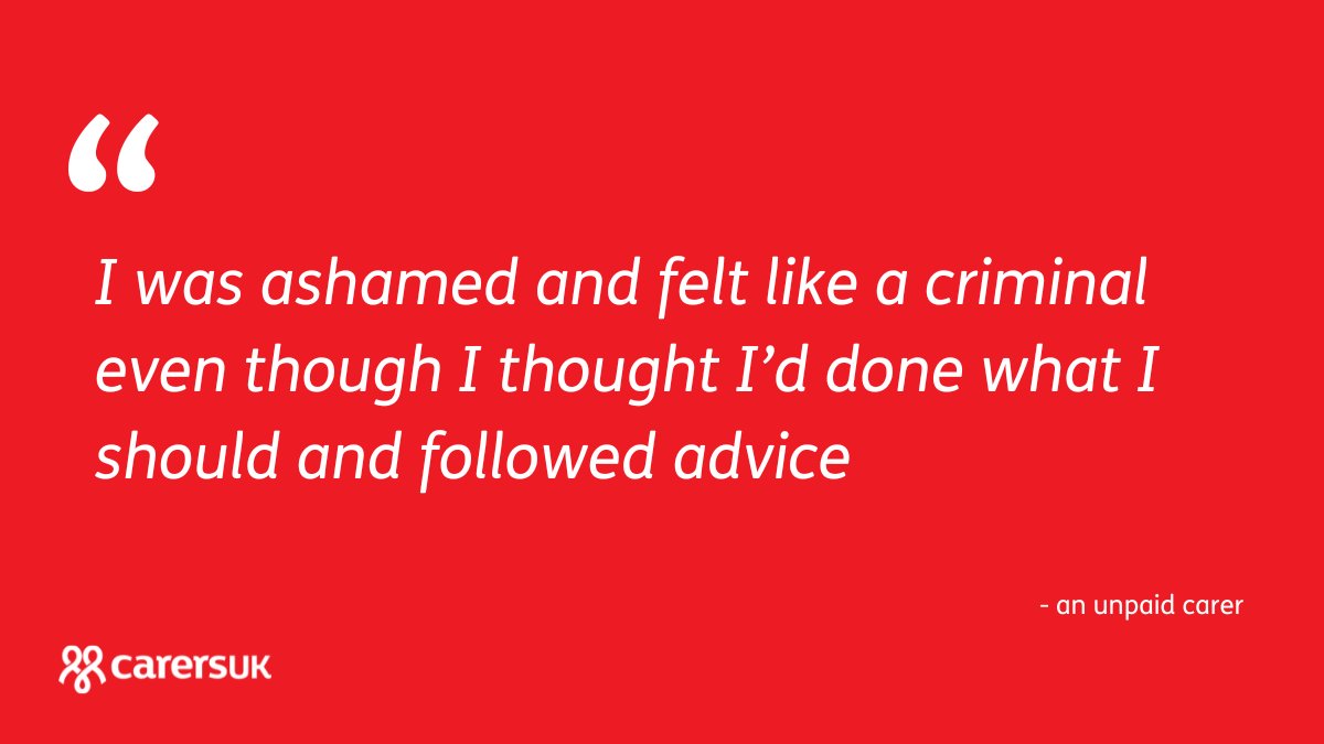 “I was ashamed and felt like a criminal even though I thought I’d done what I should and followed advice”

Read our full report into the devastating impact Carer’s Allowance overpayments has had on unpaid carers: go.carersuk.org/3SpNZEY