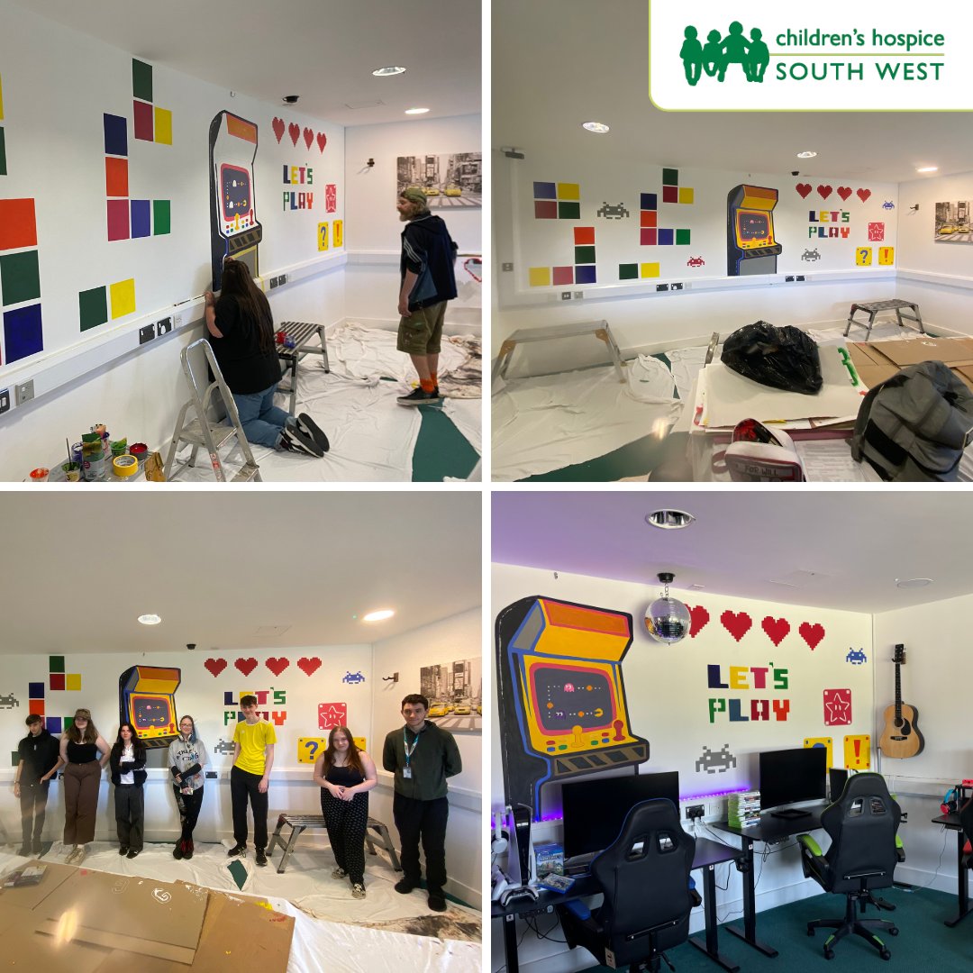 CHSW's tweet image. Students from #StAustellCollege have done an amazing job jazzing up our #gamesroom at #LittleHarbour! 🎮The art students have painted a game themed mural, which has brightened up the room and filled it with fun!🖌️🎨🖥️Thank you so much! 😊💚

#CHSW